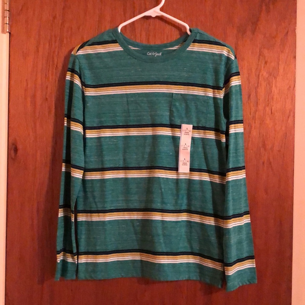 Cat & Jack L Green Shirt NWT